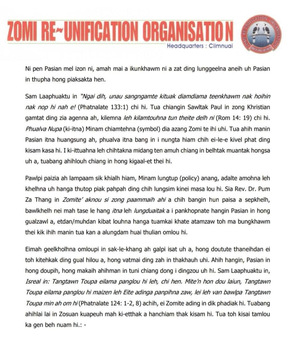 ZRO/ZRA TUNGPAN ZOMI NAM PI KUM 77 VEINA KUM 2025&nbsp;CIN