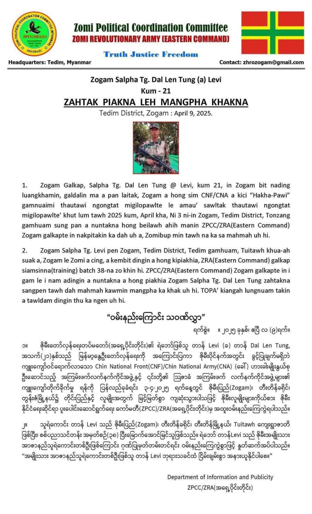 ZOGAM ZOMI A IT SALPHA NUNTAKNA PIAKNA ZAHTAKNA LEH MANGPHA&nbsp;KHAKNA